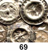 Deutsche Münzen und Medaillen 11 Brandenburg Luxemburger 1373 1411 67 Denar (um 1375). Markgraf zwischen Lilien. / Krone. 0,52 g. Dannenberg 270.