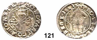 16 Deutsche Münzen und Medaillen Preußen L O T S L O T S L O T S 115 6 Gröscher 1683 und 1698, Königsberg; dazu Wismar, Dreiling o.j.