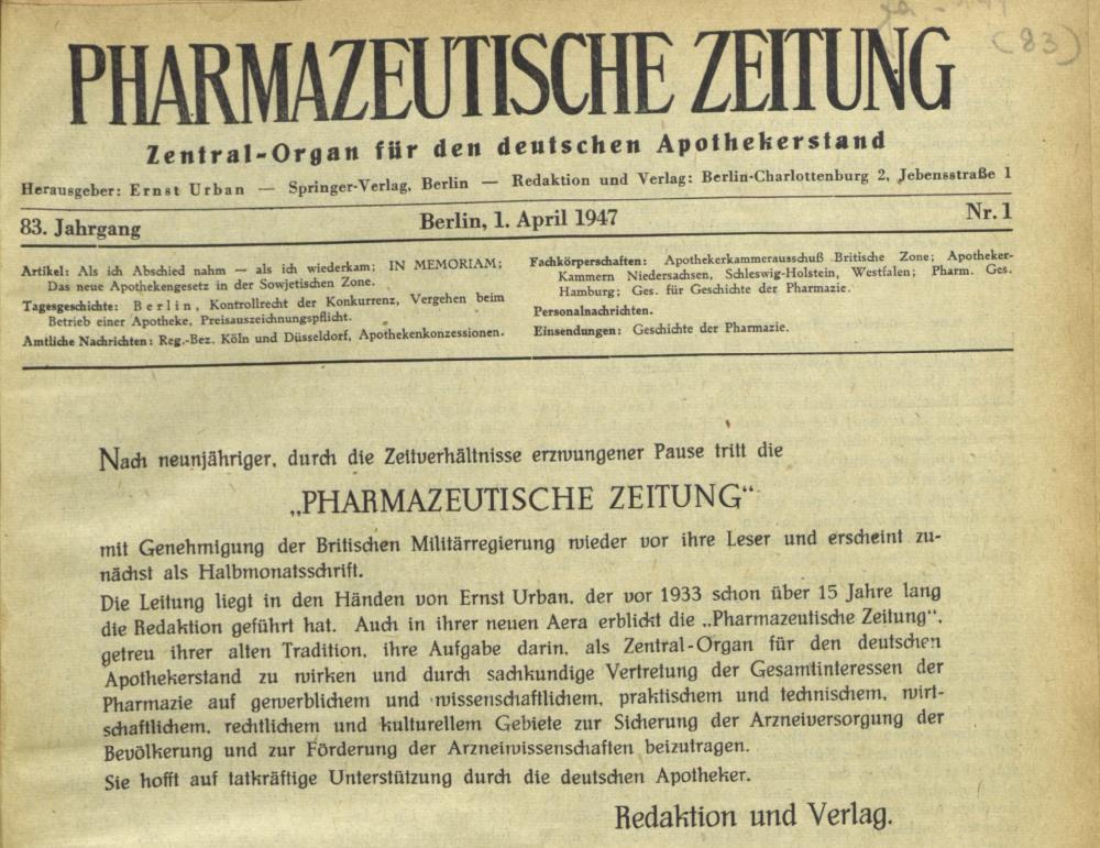 Pharmazeutische Zeitung 16.