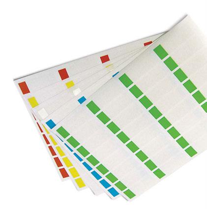 kennzeichnung markierer, selbstlaminierend, auf DIN-A-Bogen für Laserdrucker Die flexiblen, selbstlaminierenden markierer auf DIN-A-Bogen mit farbigem Beschriftungsfeld sind für die dauerhafte