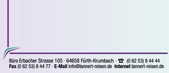 24.06.17 München 29,- So. 25.06.17 Schinkenfest in Triberg im Schwarzwald 24,- Mi. 12.07.17 Zweibrücken 15,- Möglichkeit zum Besuch des Rosengartens mit Einkehr Mi. 19.07.17 Adlerwerke Haibach inkl.