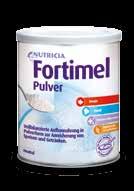 Fortimel Pulver ist in 3 Geschmacksrichtungen inklusiv einer neutralen Variante erhältlich.