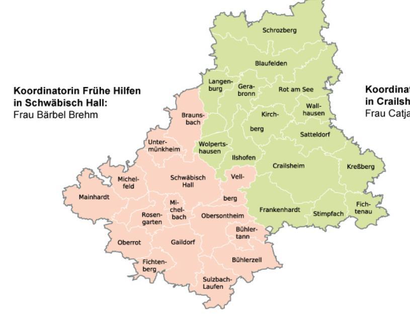 1. Frühe Hilfen im Landkreis Schwäbisch Hall im Überblick Strukturelle Daten LK SHA ist mit 1.484 km² viertgrößter Landkreis in BW knapp 190.000 Einwohner/ 30 Städte u.