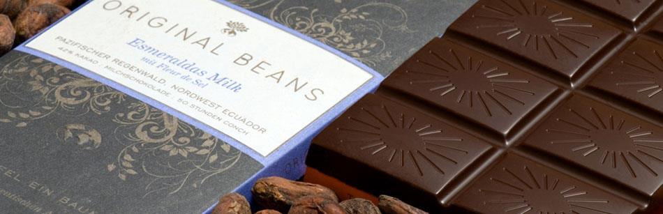 ESMERALDAS MILK Bio-Vollmilch-Schokolade In Ecuador wird der "Arriba" Kakao für sein herausragendes, feines Aroma geschätzt.