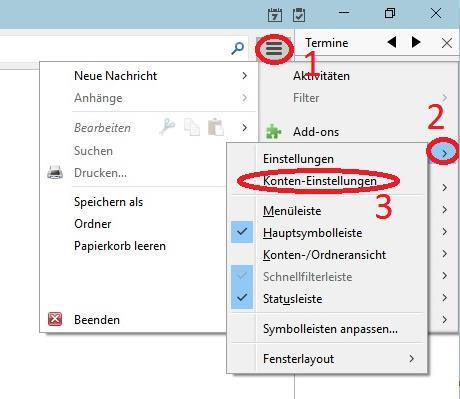 Einrichtung mit Mozilla Thunderbird Öffnen Sie Mozilla