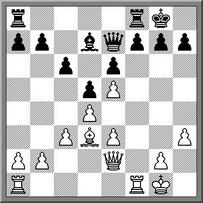 abgebildeten Stellung 17.b3, und die Partie endete kurze Zeit später mit Remis.