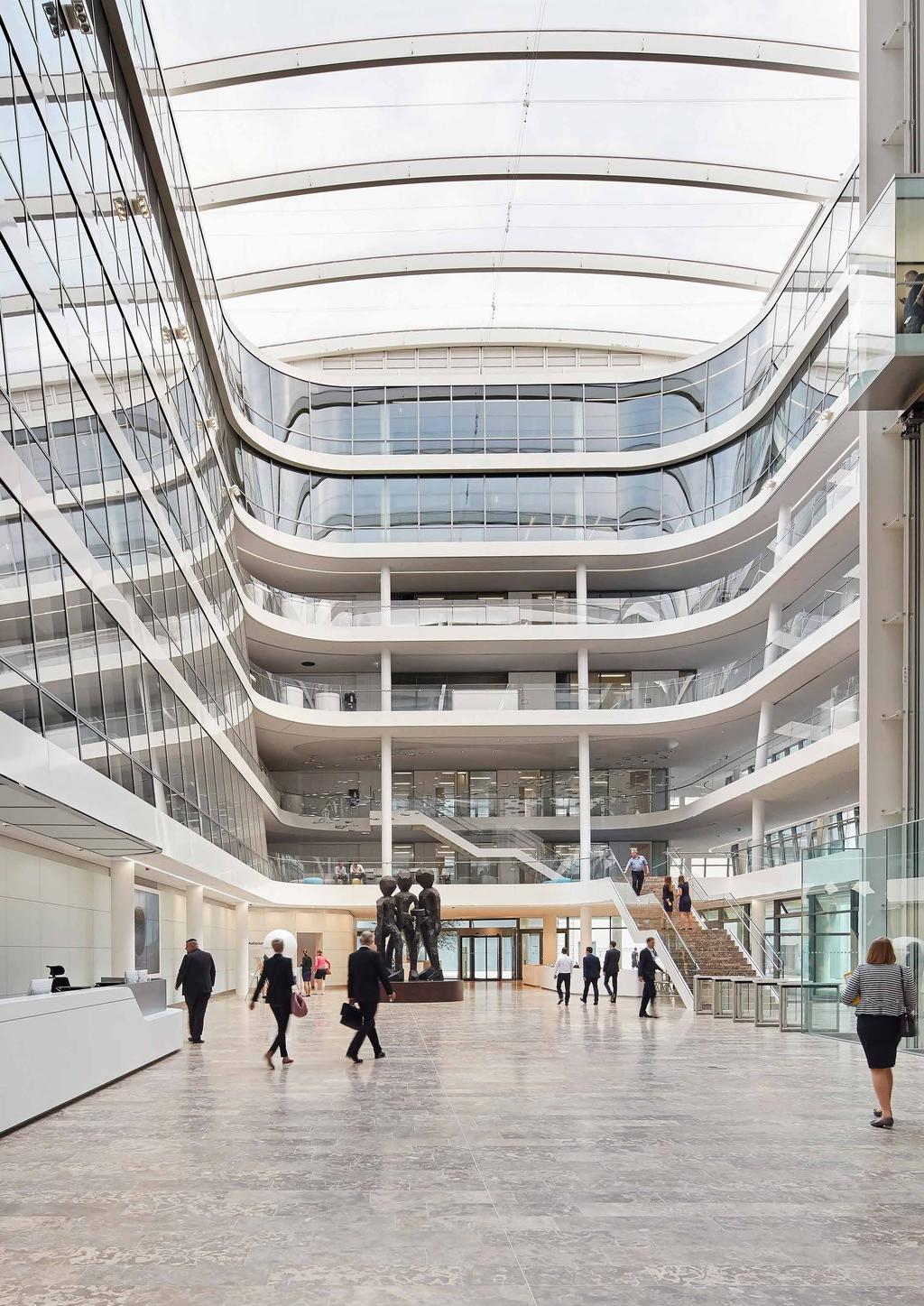Seit 2016 transportiert das neue Siemens-Headquarter in München das weltoffene, grüne und transparente Image des Unternehmens.