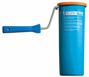 Wistoba Farbroller / Zubehör 6995 Roll-Master Farbroller-Box aus blauem unzerbrechlichem Kunststoff, mit orangefarbenem Deckel,