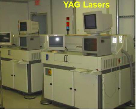 Herausforderungen bei der Herstellung von HDI-Leiterplatten Bohren mit dem UV Laser: Kleinste Struktur: 25µm Max. Aspect Ratio: 1:1 Löcher pro Sekunde: ca.