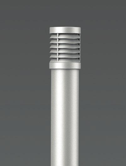 AUSSENLEUCTEN Pollerleuchten TOWER Lightswords Schutzart: IP 54 Schutzklasse: II Opalglas seidenmatt, Lamellen Kunststoff