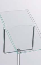 STS00GL ripiano stopshelf in acrilico color vetro, spessore mm, per formato DIN A, inclinato di, profondità del ripiano 0mm acrylglas-ablage stopshelf mm stark für