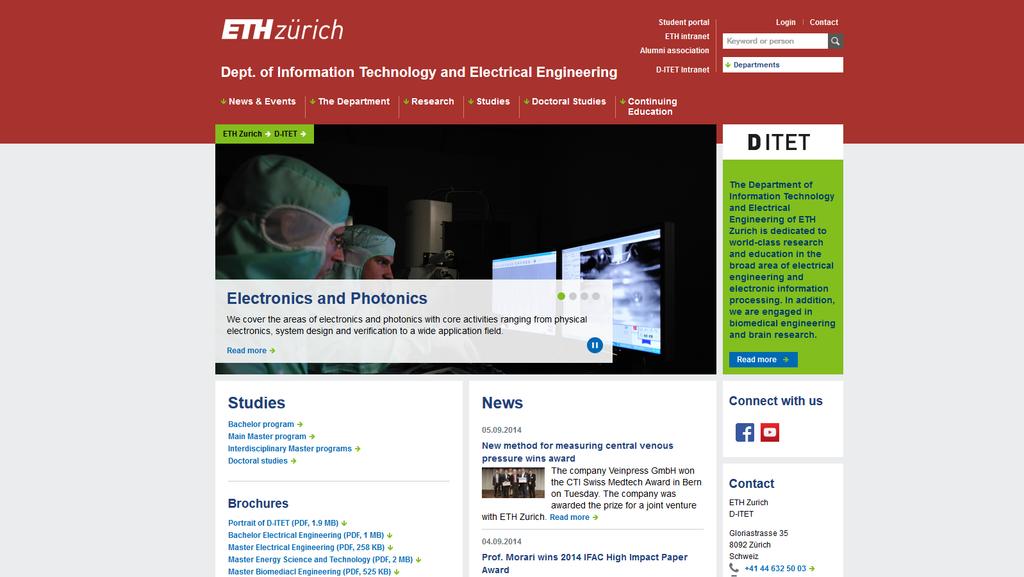 D-ITET-Website: www.ee.ethz.