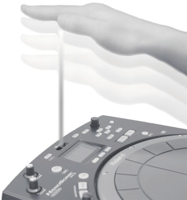 Wenn Sie die Hand aus dem Bereich des D-BEAM-Sensors wegziehen, wird der Sound gestoppt. * Wenn kein Sound zu hören ist, ist dem D-BEAM kein Sound zugeordnet.