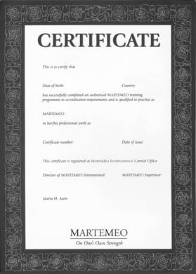 New Marte Meo Certificate Holders (Period: 1-10-2007 / 31-12-2007) GONNIE AARTS Editor, Here are given per country the names of the students who successfully completed their MARTE MEO course and