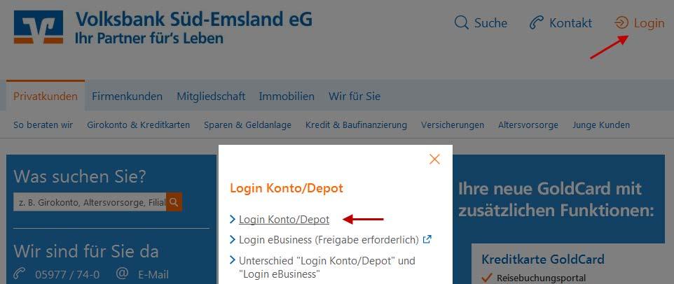 Anleitung zur Erstanmeldung im Online-Banking 1.