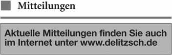 vom 09.05.2014 Amtsblatt Delitzsch 7 Amtliche Bekanntmachung Die nächste öffentliche Sitzung des Technischen Ausschusses findet am Dienstag, dem 20.