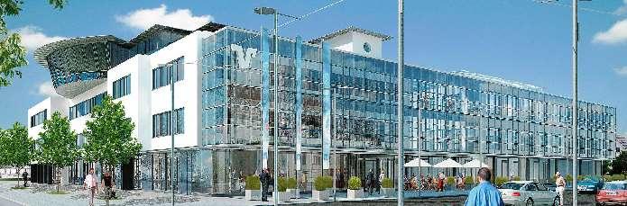 Firmen & Branchen So soll das Hauptgebäude der Volksbank ab Ende 2011 aussehen.