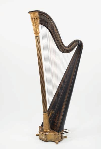 Doppelpedalharfe von Sébastien Érard, London, 1818, Seriennummer: 2631. Musikinstrumentensammlung, Deutsches Museum München, Inv.-Nr. 16147, vgl. auch S. 54 f. und 63.
