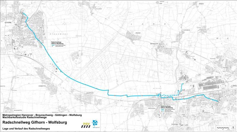 Radschnellweg Gifhorn Wolfsburg Merkmal Beschreibung Länge des Radschnellwegs