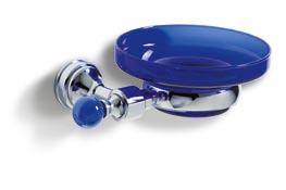 liquid soap-holder with blue glass cm 18x12x18