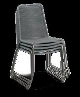 Das filigrane Stuhlgestell aus stabilem Stahlrohr ist leicht und unkompliziert im Handling. Stapelsessel Symi 56 x 58 x 90 cm anthrazit/grau Art.-Nr.