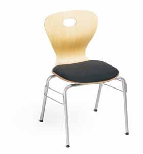 Agiro-four holz Schale: Ergonomisch geformte Buchensperrholz- Sitzschale (10 mm) mit elliptischem Griffloch, hoher
