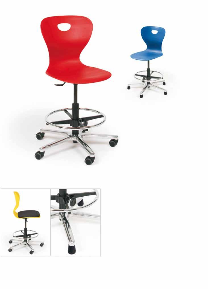 Agiro-TurN up kunststoff Schale: Ergonomisch geformte, elastische Kunststoff- Sitzschale mit Griffloch aus glasfaserverstärktem PP in 2-komponentigem Aufbau.