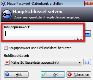 Master-Passwort (auch Hauptschlüssel oder Hauptpasswort genannt) geschützt und verschlüsselt. D.h. mit dieser Datei kann niemand etwas anfangen der das Master-Passwort nicht kennt.