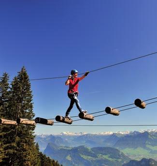 Ermässigtes Fun & Action am Pilatus. Seilpark und Sommer-Rodelbahn. Der Pilatus, ein Berg an bester Lage bei Luzern und gut erreichbar mit den öffentlichen Verkehrsmitteln.
