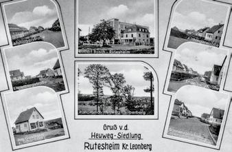 Bild 1: Die Siedlung Heuweg 1952 wurde Richtfest gefeiert Bild 2: Siedlungshäuser im Heuweg Bild 1: Einweihung des neuen Schulzentrums an der Robert-Bosch-Straße, Sept.