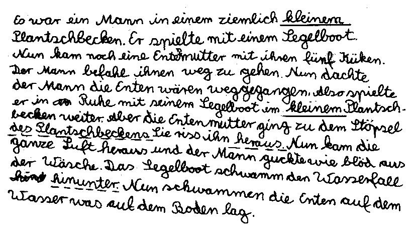 2.6. DIE ANEIGNUNG DES GEBRAUCHS LITERATE STRUKTUREN 125 <rennen, summen, schwimmen> usw. von den Zweitklässlern im Norden nur zu 13%, im Süden zu 22% <gehen, stehen, Schuhen, frohen> usw.