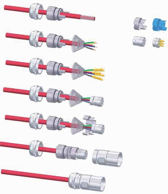 Signalsteckverbinder M 23 / Montageanleitung Kabelsteckverbinder EMV