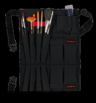 10 TM-2-1 TM-2-2 MAKE-UP TOOL APRON WERKZEUGGÜRTEL TM-2-1 (Small, in Polyester) Brush and tool apron with