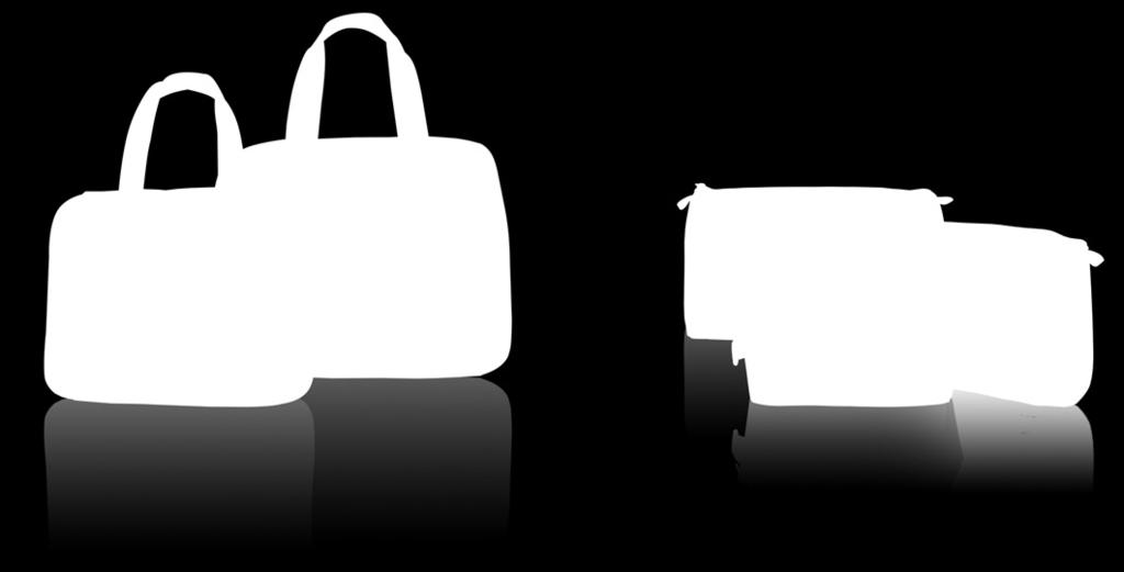 TM-4-1 (Klein) Transparenter Make-up Organizer mit Reissverschluss und 2 separaten, kleinen Reissverschluss-Taschen (TM-5-1).