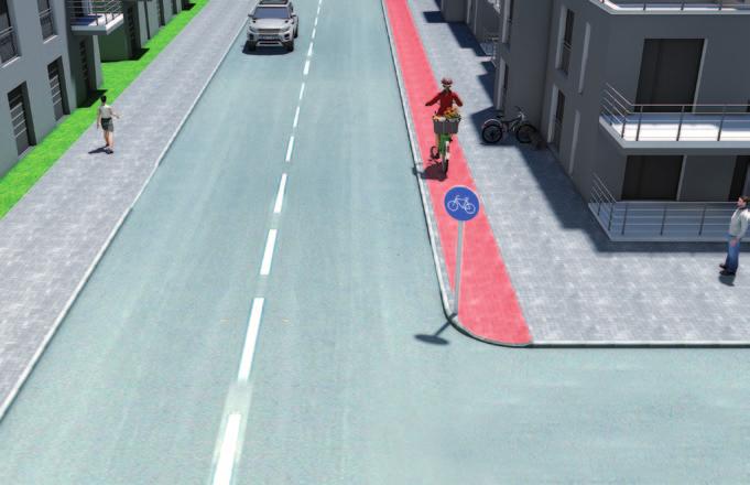 Benutzungspflichtig ist dieser Radweg Wo das blaue Radwegschild steht, müssen RadfahrerInnen