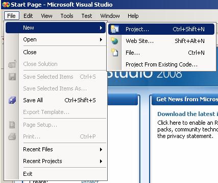 Eine erste Anwendung 2/10 Einzelne Programme werden in Visual Studio in sogenannten Projekten verwaltet Neues Projekt anlegen: File New
