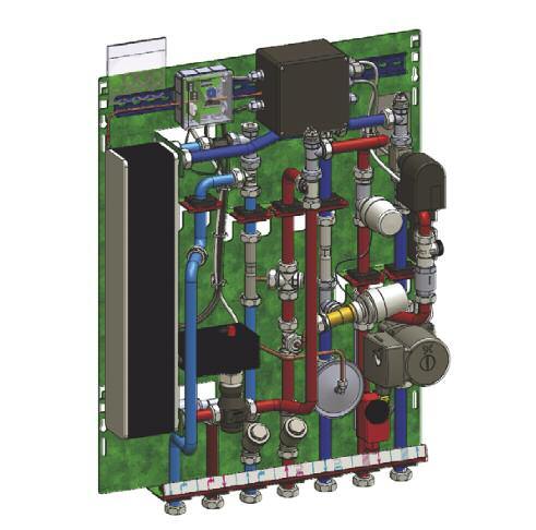 Die Arbeitsweise der POLYSAN-Brauchwasserstation Beschreibung der Arbeitsweise der Stationen Bei Warmwasserzapfung wird der Durchfluss vom Sensor registriert das Regelventil öffnet in Abhängigkeit
