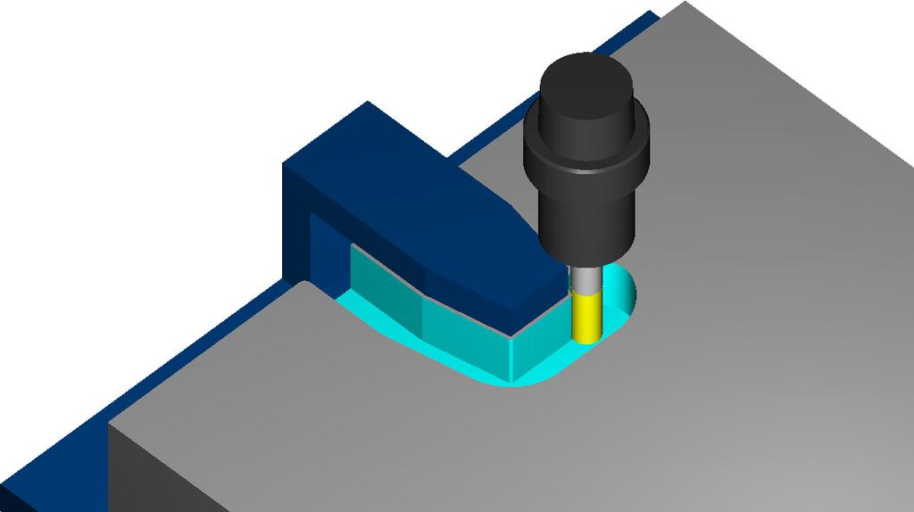12. Halter Kollisionsschutz in imachining 3D In SolidCAM 2016 passt die Option Halter Kollisionsschutz automatisch die Werkzeugbahn so an, dass ein Kontakt zwischen der definierten Aufspannung und