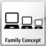 Das zugrunde liegende Familienkonzept beinhaltet ein gemeinsames BIOS, gleiche Komponenten und