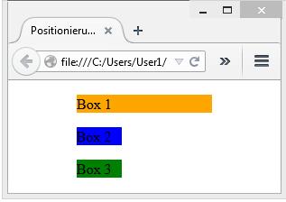 9 Einführung in CSS: Gestaltung des Seitenlayouts II 145 Abb. 172: Statische Positionierung Abb.