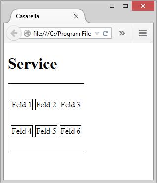 13 Einführung in CSS: Gestaltung von Tabellen 223 Abb. 274: Angabe zweier Werte (Web-Browser) 13.