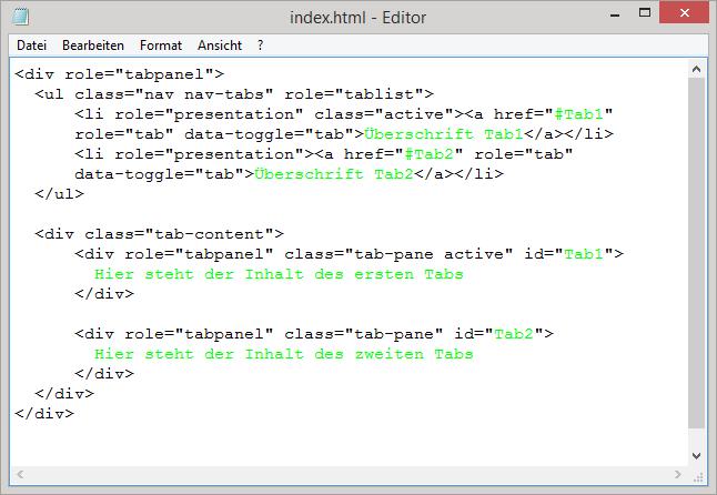 16 Einführung in JavaScript: Tabs erstellen 256 Abb. 307: HTML-Quelltext ändern in index.html 16.