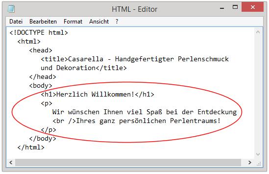 1 Einführung in HTML: Erste Schritte mit HTML 9 1.2.3 Textstrukturierung Sie kennen nun den Unterschied zwischen HTML und CSS und wissen, wie eine HTML- Datei grundsätzlich aufgebaut ist.