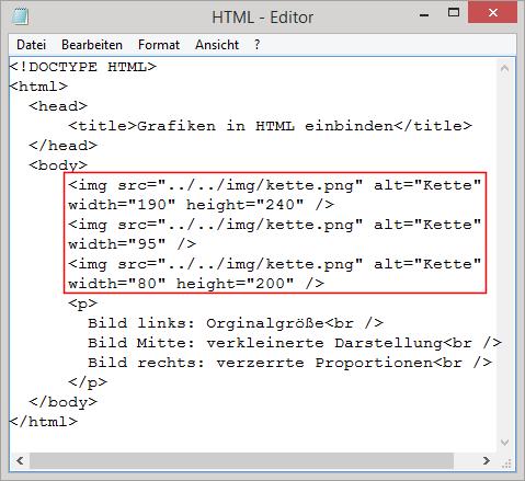 4 Einführung in HTML: Bilder 44 der beiden Attribute ist zwar nicht erforderlich, jedoch beschleunigen sie die Darstellung der Web-Seite. Abb.