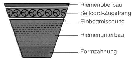Klassischer Keilriemen Profil C22 mm DIN 2215 von 2600 mm bis 8000 mm Li 