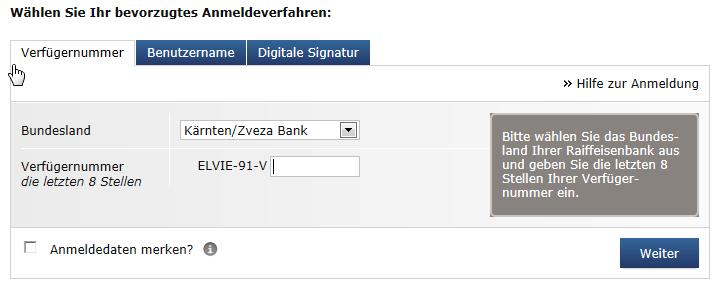 4 Prijava v sistem ELBA Na spletni strani http://www.poso.at kliknemo na gumb 4.1 Izbira jezika V zgornjem desnem kotu se s klikom na ikono elektronskega bančništva ELBA.