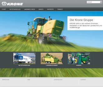 Online Entdecken Sie die ganze Welt von KRONE unter www.krone.de. Auf vielen Seiten präsentieren wir Ihnen Zahlen, Fakten und Neuheiten und bieten darüber hinaus eine ganze Reihe von Serviceleistungen.