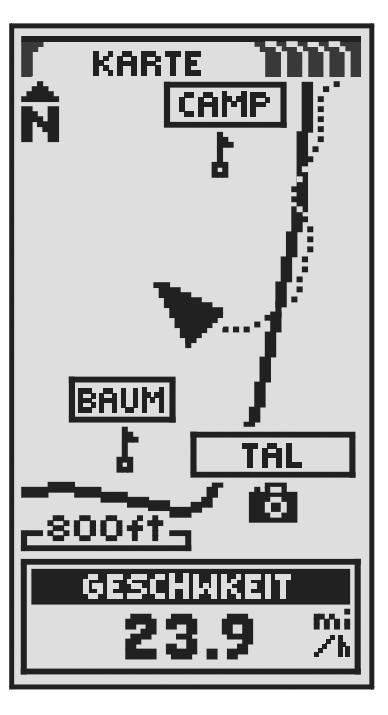 FÜNF HAUPT-BILDSCHIRME Alles, was Sie zum Navigieren mit Ihrem GPS 500 benötigen, finden Sie auf den 5 Haupt- Bildschirmen.