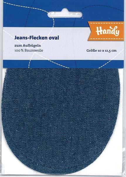Jeans-Flecken oval /"Weiß/"