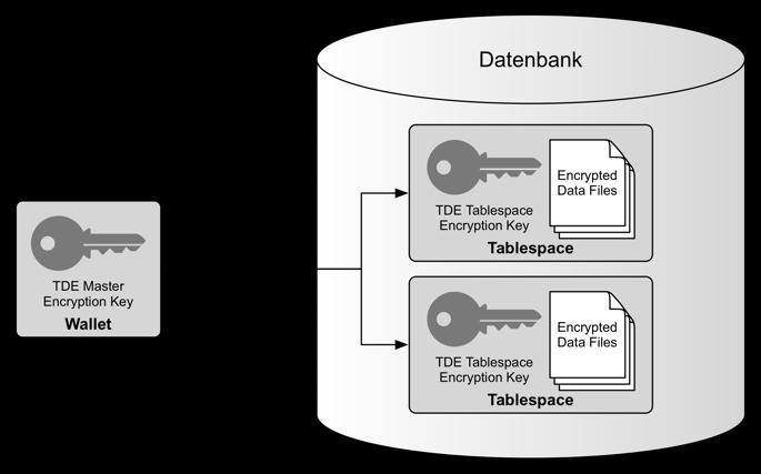 Data @REST Verschlüsselung Transparent Data Encryption mit Bordmittel Oracle